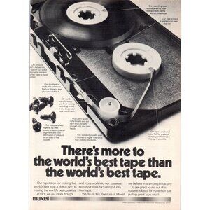 1979 Maxell Cassette Tape Vintage Print Ad Stereo Hi Fi 70s Audiophile Wall Art